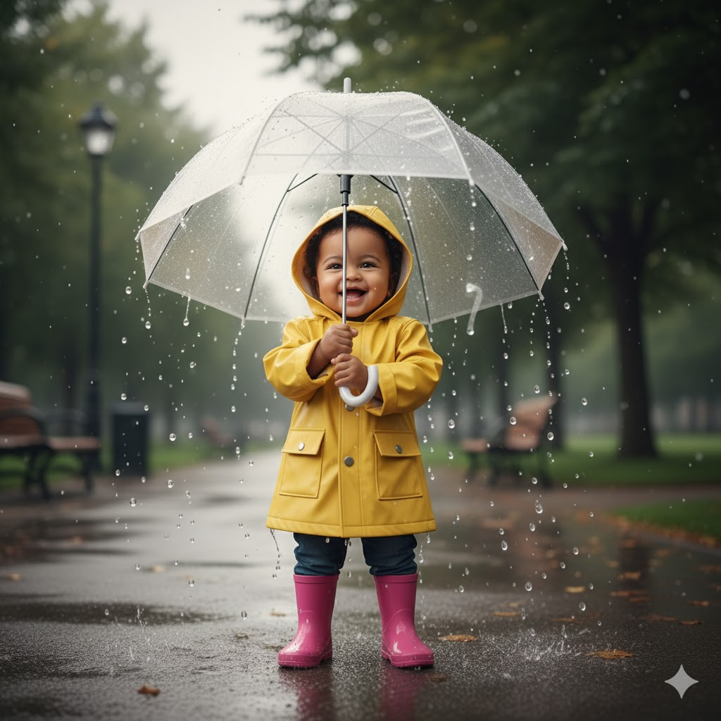 Rainy Day Editorial Portrait